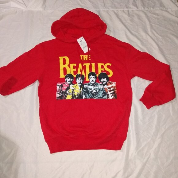 The Beatles Red Graphic Hoodie - Picture 1 of 2